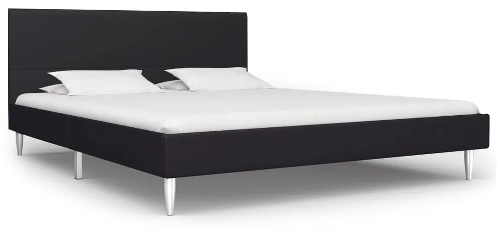 vidaXL Estrutura de cama 140x200 cm tecido preto