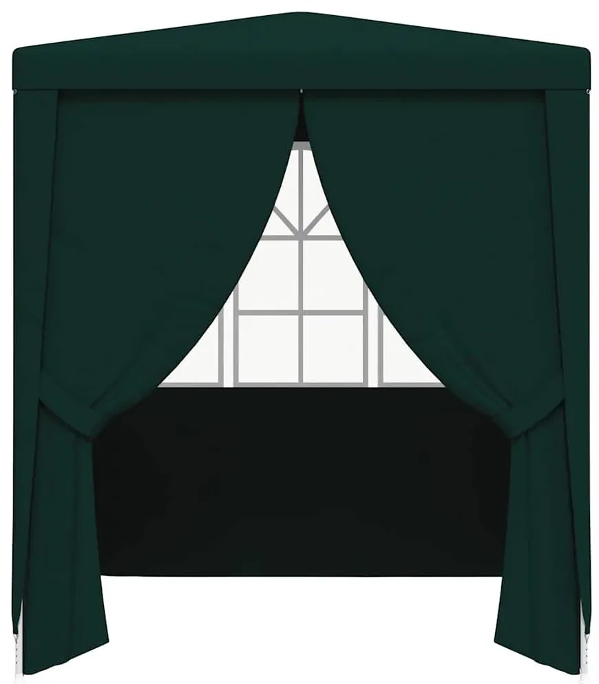 Tenda festas profissional c/ paredes laterais 2x2m 90g/m² verde