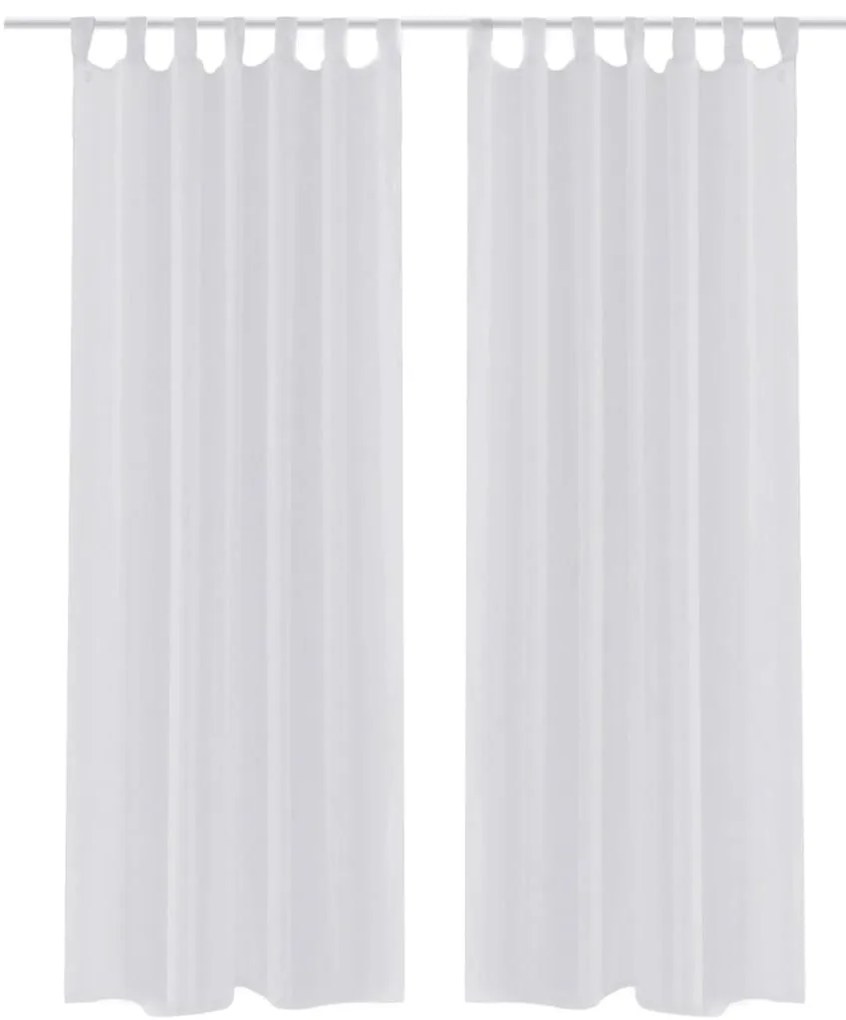 Cortina branca  140 x 225 cm 2 peças