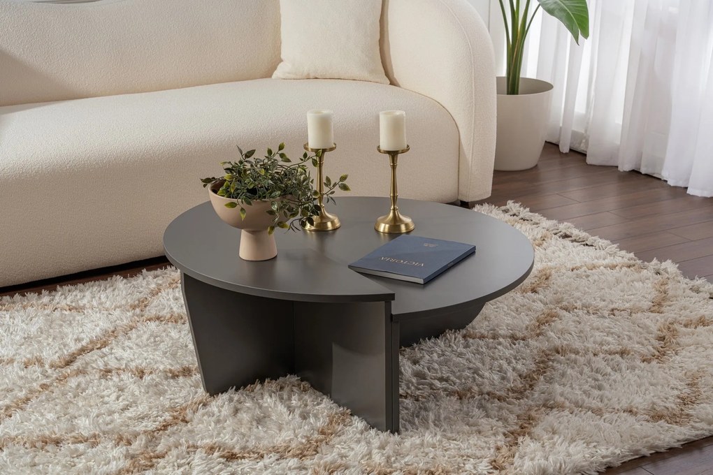 Mesa de Centro "Orion" – Antracite, Conjunto Modular, 90x60x30 cm, Des