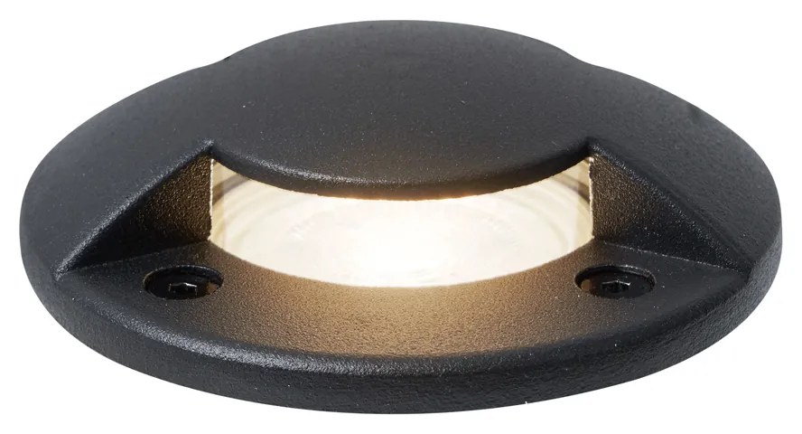 Foco de chão moderno preto GU10 50mm efeito de 2 luzes IP65/IP67 - Cellar Moderno