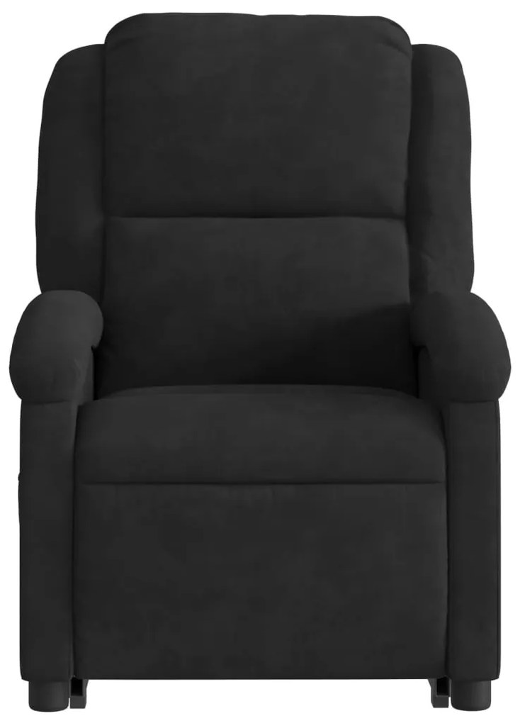 Poltrona elevatória de massagens veludo preto