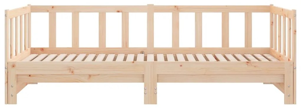 Sofá-cama de puxar 2x(80x200) cm madeira de pinho maciça