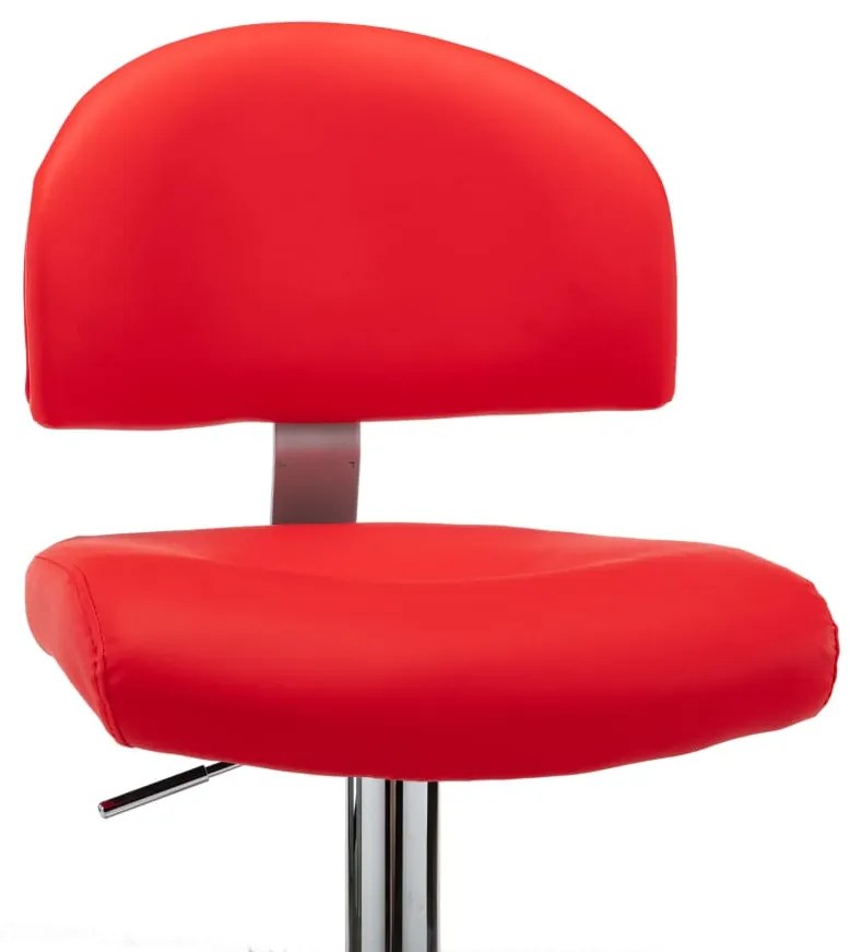Bancos de bar 2 pcs couro artificial vermelho