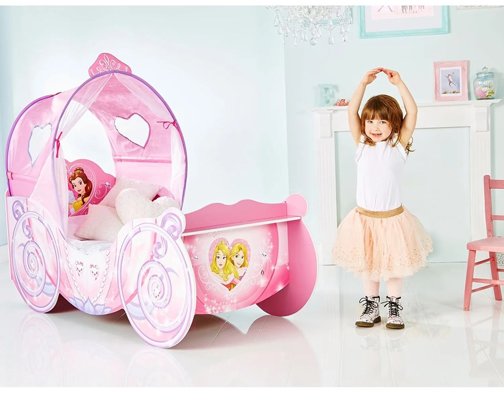 Cama infantil Carruagem Princesas da Disney 136x87,5x160 cm ROSA