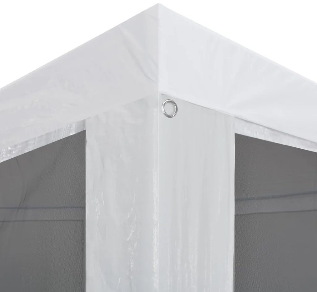 Tenda para festas com 10 paredes laterais em rede 12x3 m