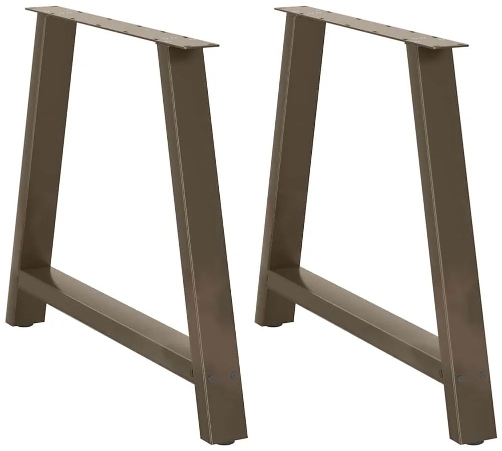 Pés de mesa de jantar em formato A, 2 peças, 90x (72-73) cm, aço