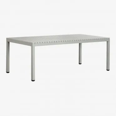 Rectangular Garden Table 210x100 Cm In Marti Aluminum Verde Laurel - Sklum