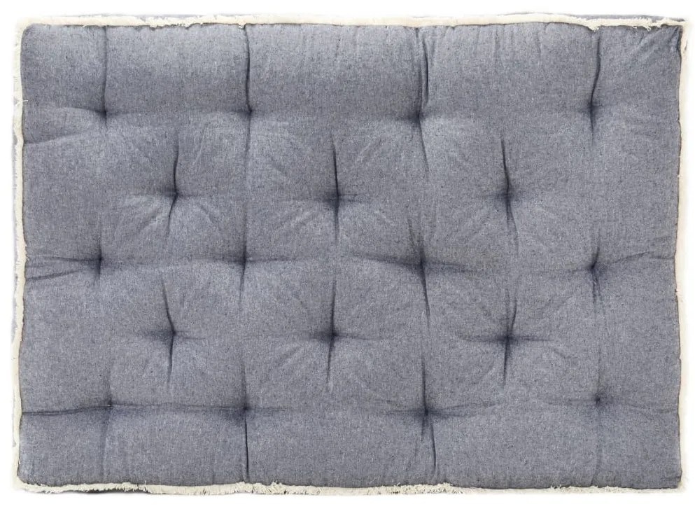 vidaXL Almofadão para sofá de paletes 120x80x10 cm azul
