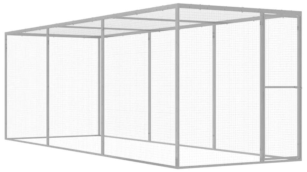 Jaula para gatos 4,5x1,5x1,5 m aço galvanizado