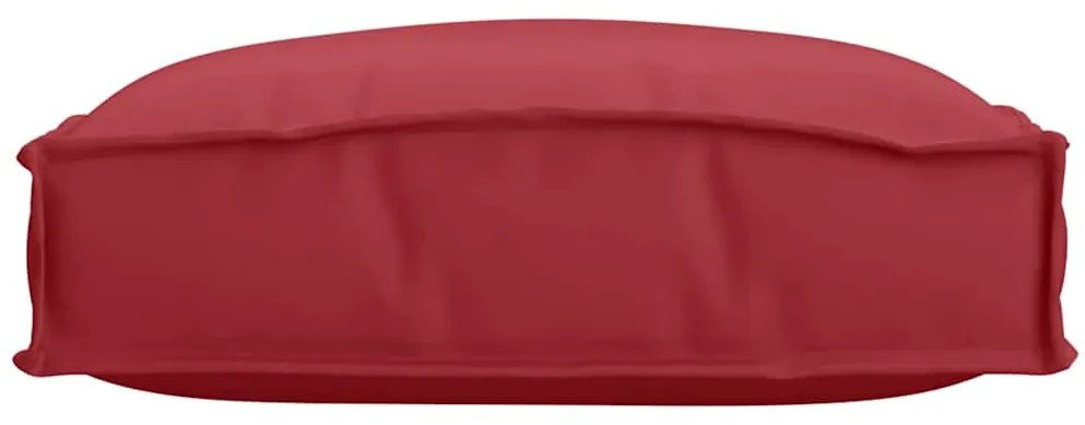 Almofadas para Paletes - 6 Peças Vermelhas Vinho de 40x40x8 cm em Teci