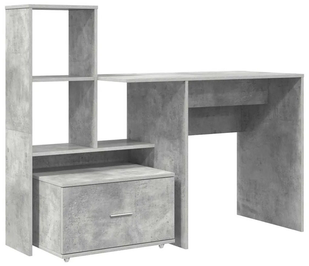 Mesa Cinzento cimento 131.5 x 50 x 106.5 cm Madeira processada