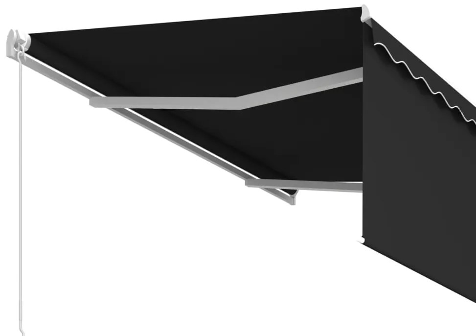 Toldo retrátil manual com estore 3,5x2,5 m antracite