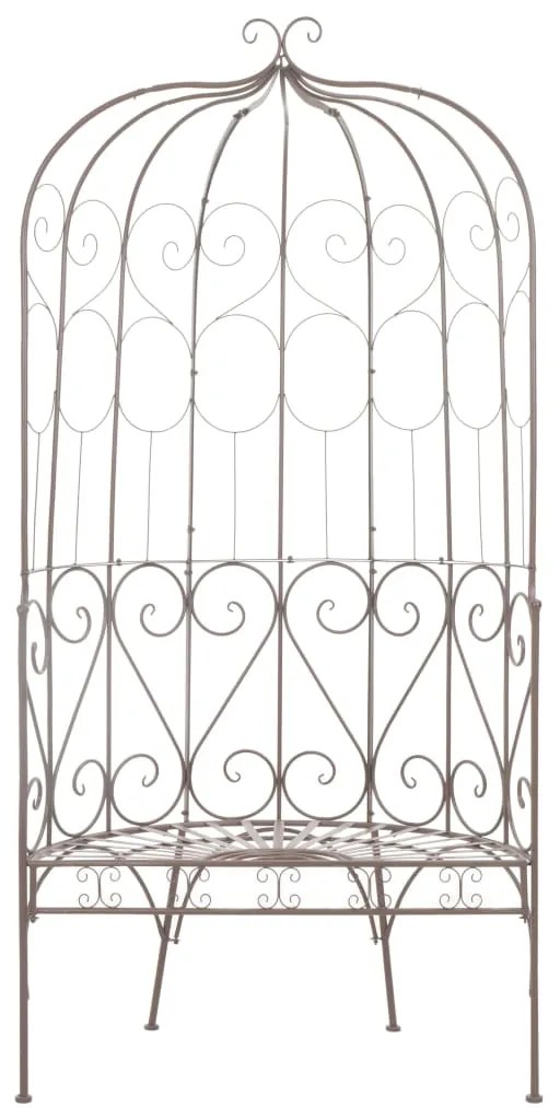 Banco de jardim 95 cm ferro antigo castanho
