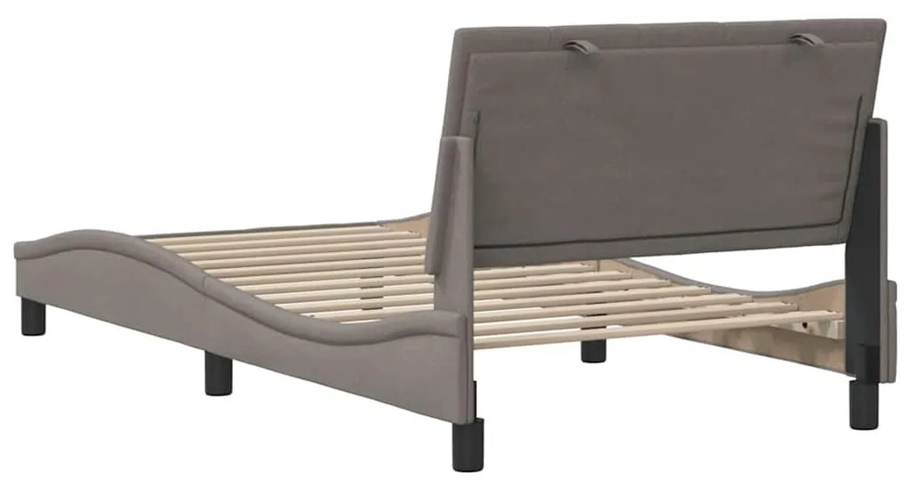 Estrutura cama sem colchão 100x200 cm tecido cinza-acastanhado