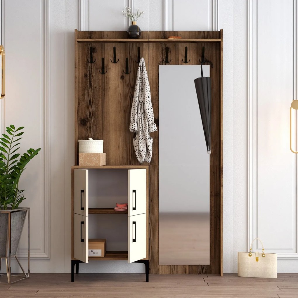 Hall Stand Berlin BC – Nogueira – 120x200x35 cm