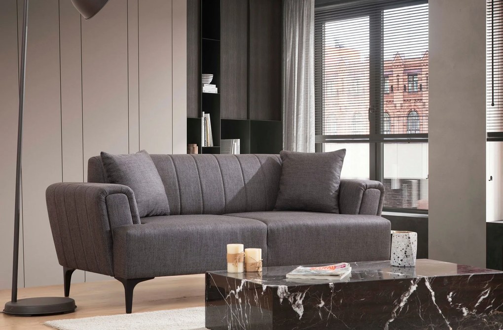 Sofá de 2 Lugares Hamlet – Cinzento Escuro – 180x95x77 cm
