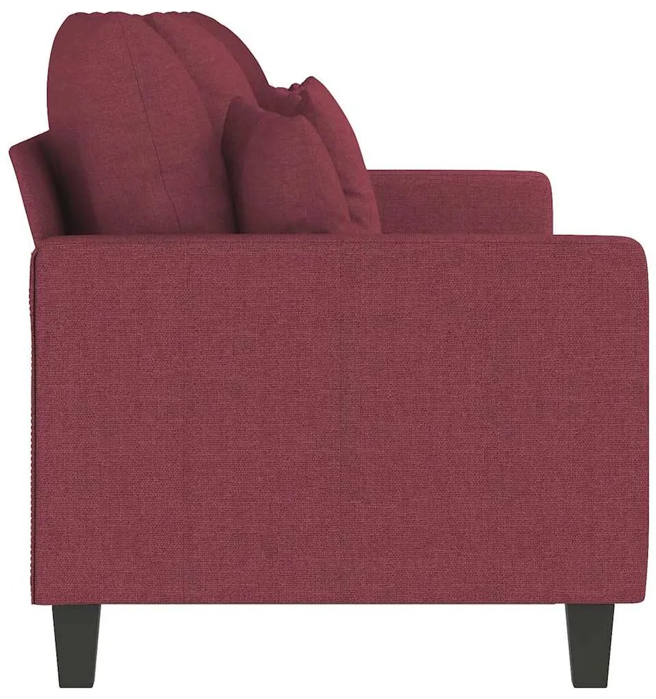 Sofá de 3 lugares tecido 180 cm vermelho tinto
