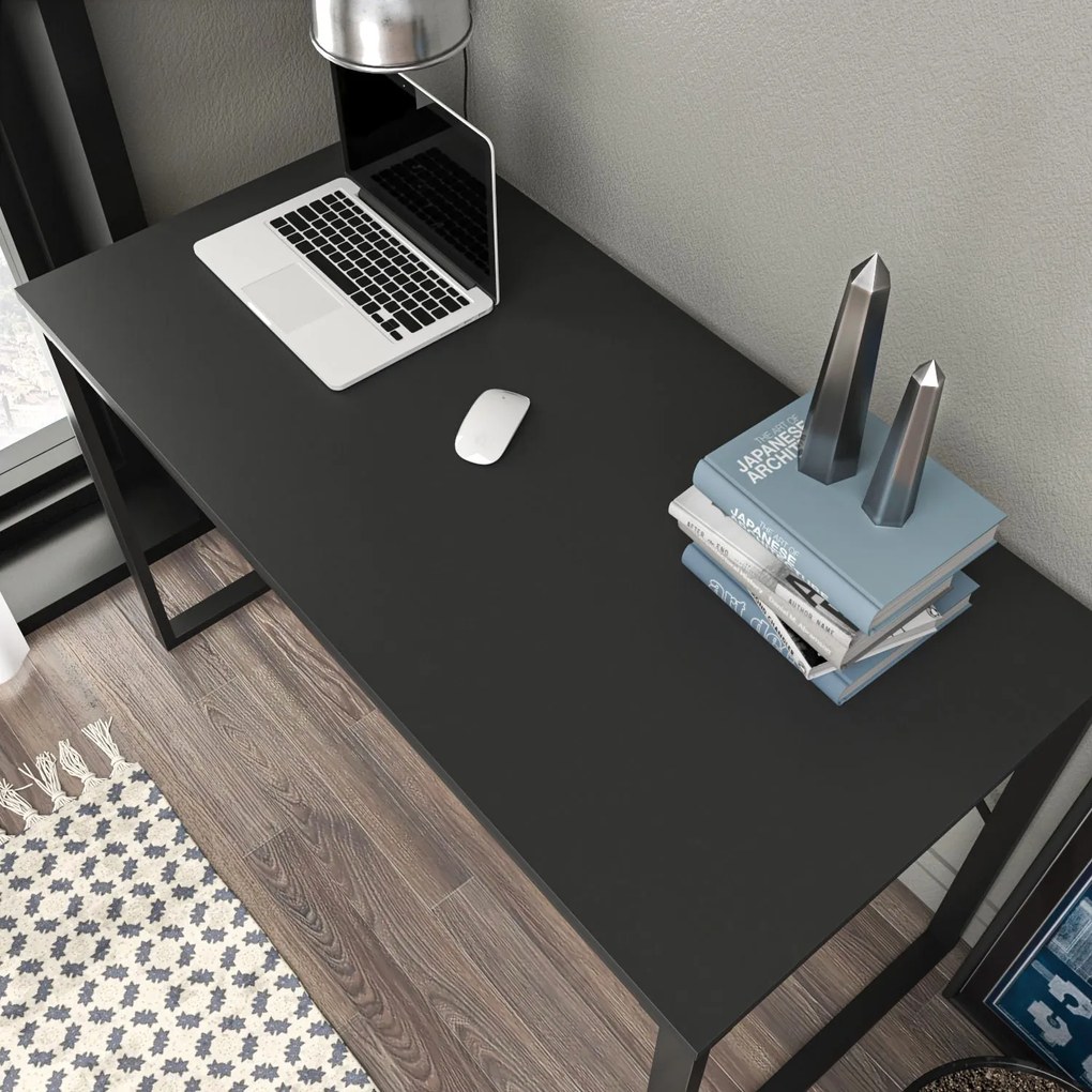 Secretária Layton – Preto Antracite – 120x60x74 cm