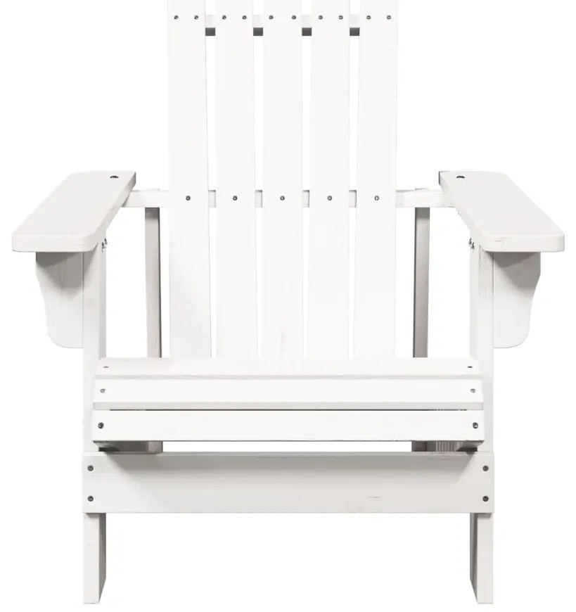 Cadeira adirondack 69x85x90,5 cm madeira de abeto maciça branco