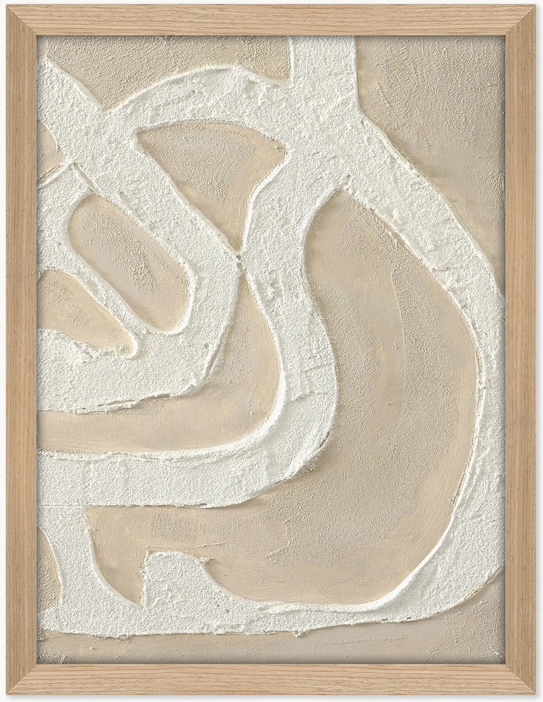 Impressão em tela emoldurada pintada à mão Raw Organic