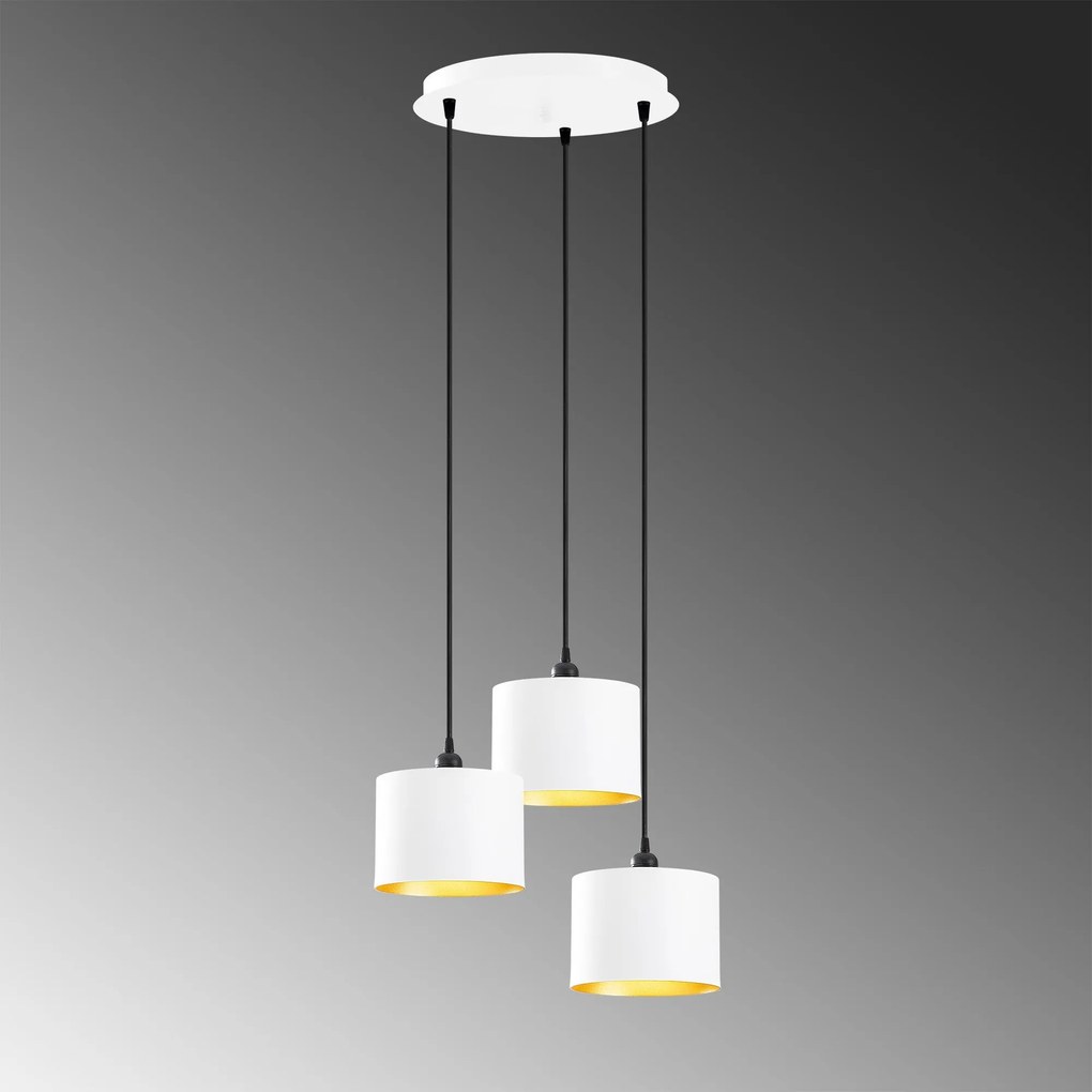 Candeeiro Berceste – Branco – 40 cm de diâmetro, 111 cm de altura