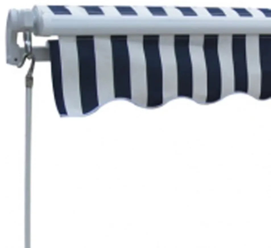 Toldo dobrável manual 300 cm azul/branco