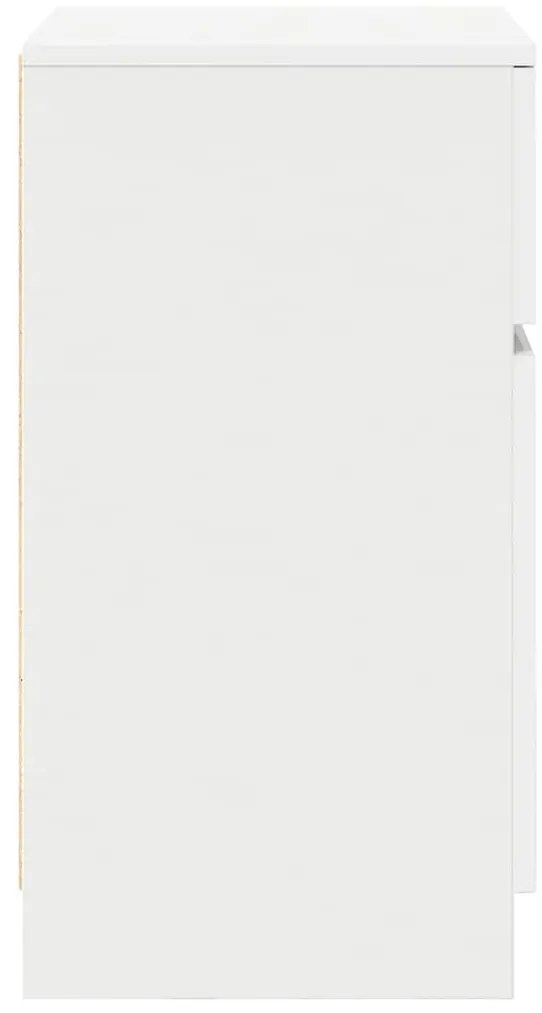 Mesas de cabeceira 2 pcs 39x35x65cm derivados de madeira branco