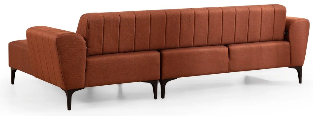 ****  
Sofá-Cama de Canto Hamlet – Vermelho Telha – 270x140 cm

**