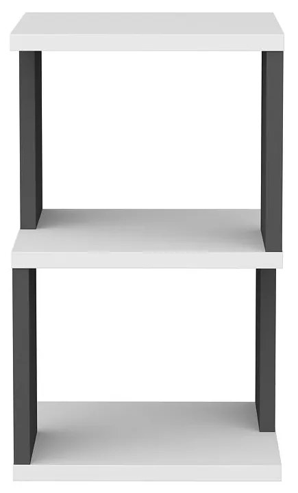 Mesa de Cabeceira Carter – Branco Antracite – 29,6 x 29,6 x 49,4 cm