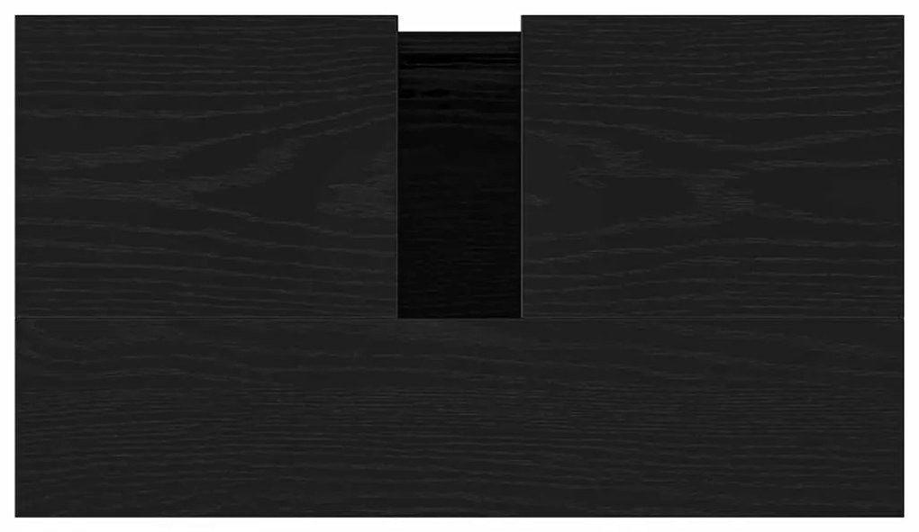 Gabinete de Lavabo vidaXL Preto Carvalho 58x33x60 cm Madeira Engenhari