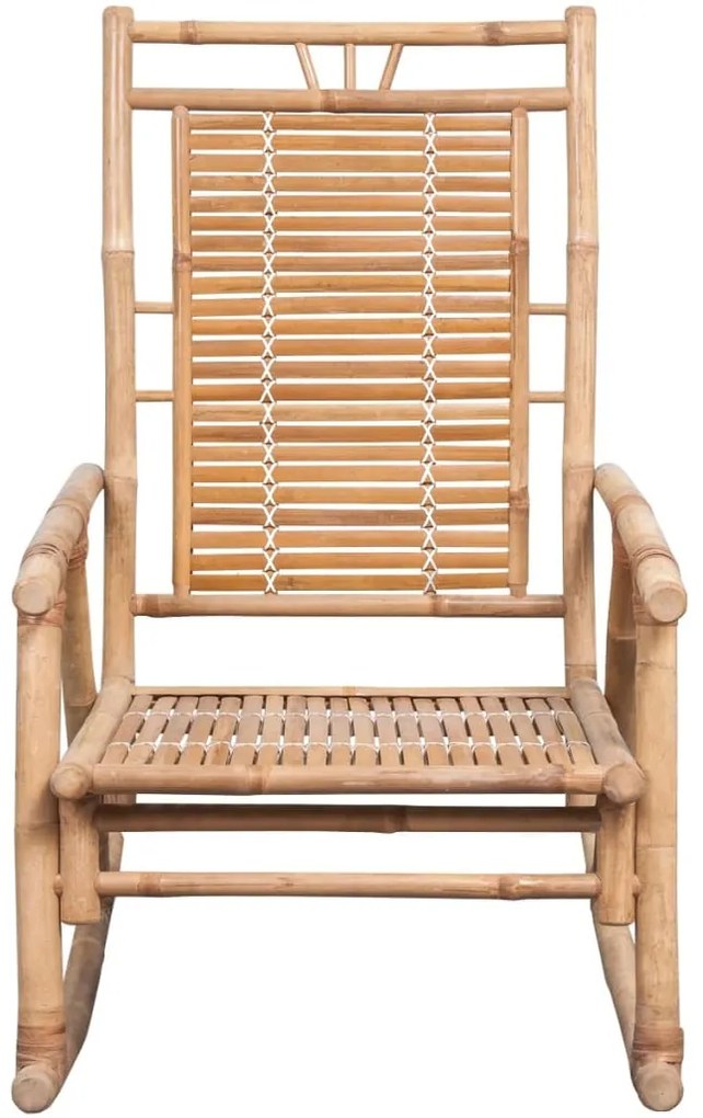 Cadeira de baloiço com almofadão bambu