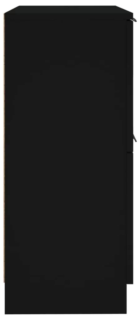 Aparadores 2 pcs 30x30x70 cm derivados de madeira preto