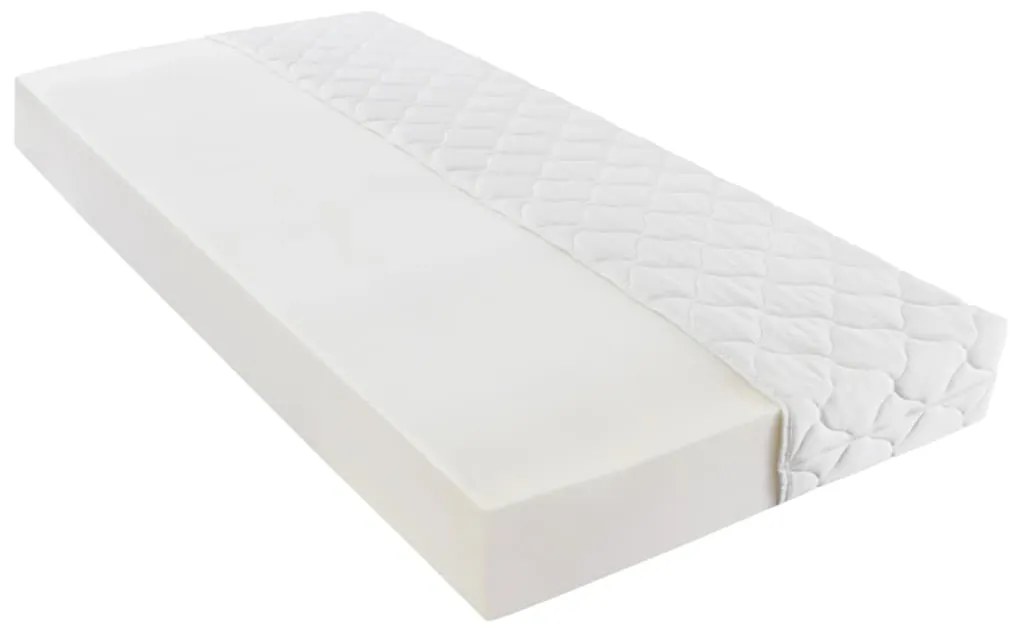Cama com colchão 160x200 cm couro artificial branco