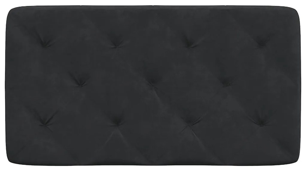 Almofadão de cabeceira 80 cm veludo preto
