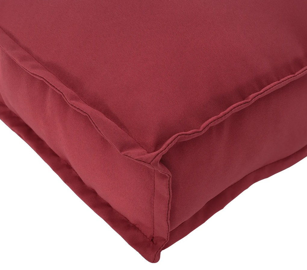 Almofada de Palete para Assento Bordô 60x60x12 cm Tecido Oxford