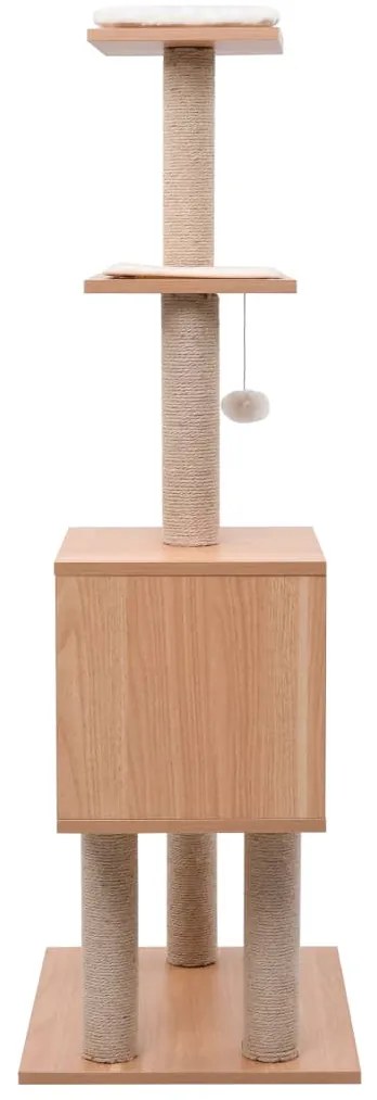 Árvore para gatos c/ tapete arranhador sisal 123 cm