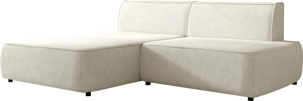 Sofá de canto Comfivo Soror, Cama com arrumação, 254x162x82cm, 110.8 kg, Pernas: Plástico