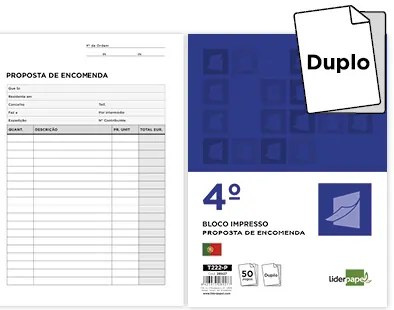 Bloco de Encomendas Duplicado155x215 mm