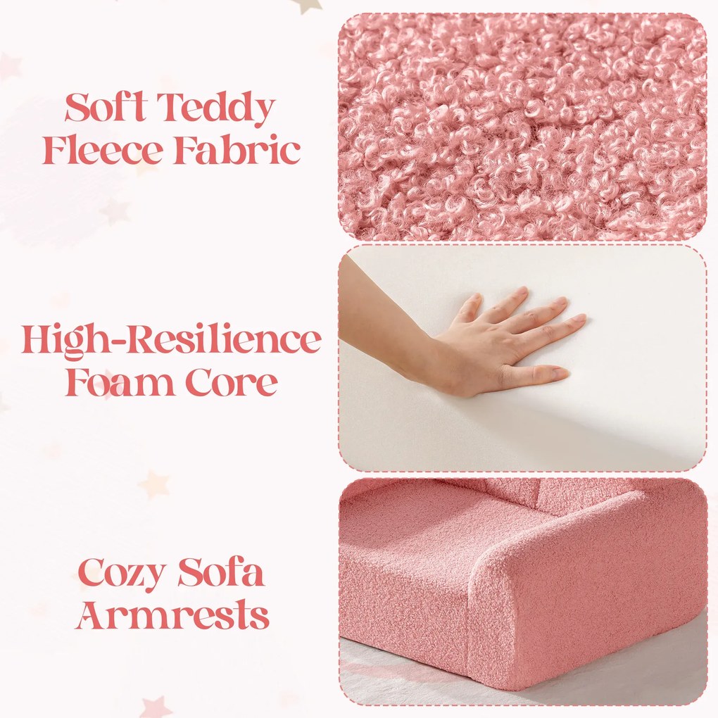 Sofá infantil para crianças Rosa