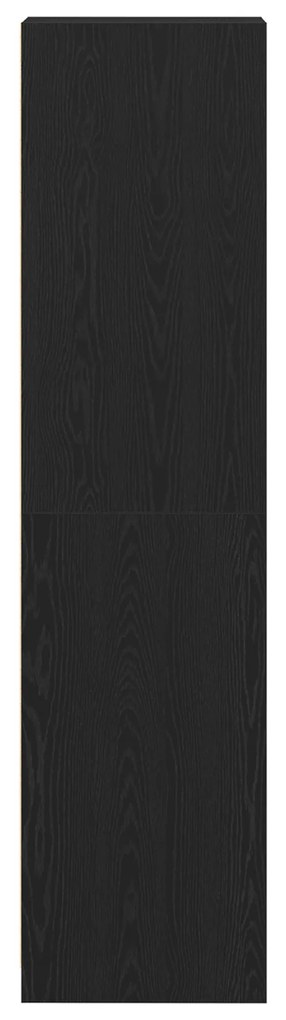 Guarda-roupa de Carvalho Preto 30 x 50 x 200 cm – feito de madeira eng