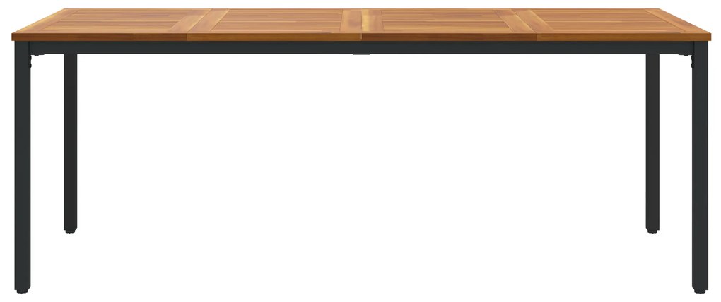 Mesa de Jardim vidaXL 200x90x75 cm em Madeira Acácia Sólida e Metal
