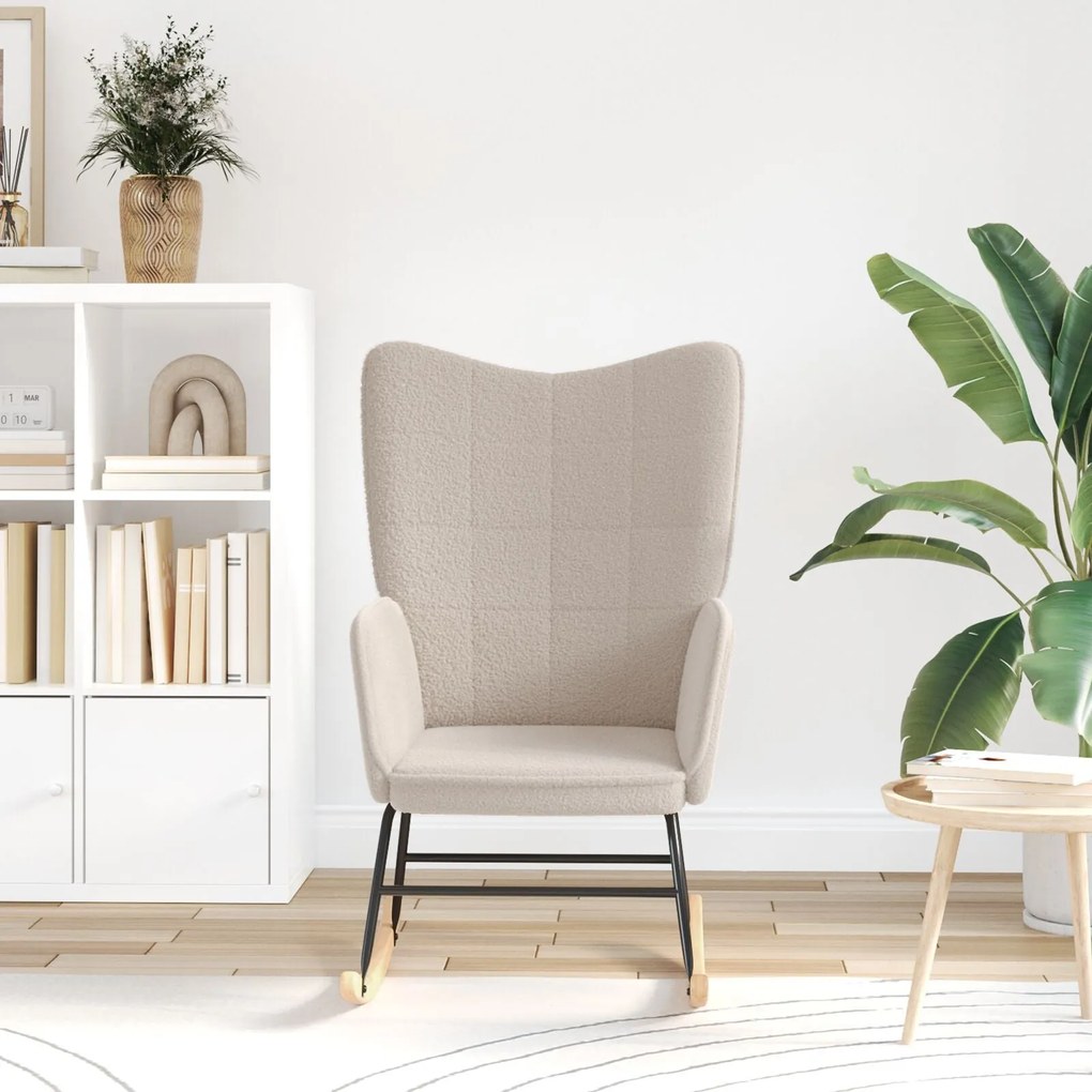 Cadeira Relaxante vidaXL Cinza Claro em Tecido Tipo Lã