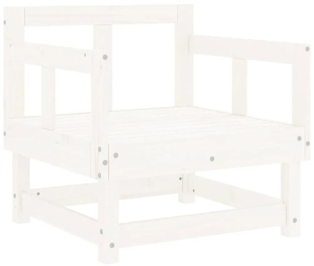Cadeiras de jardim c/ almofadões 2 pcs pinho maciço branco