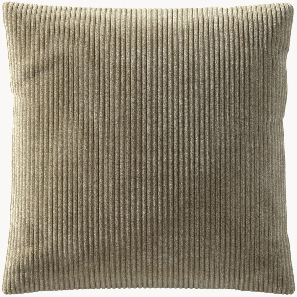 Almofada de sofá grande em bombazina Vetsak, 60 x 60 cm