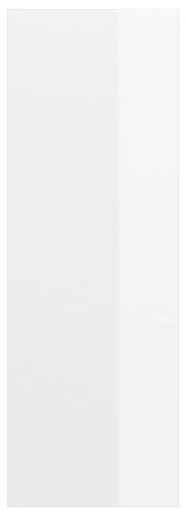 Armário de parede p/ TV 37x37x107 cm contrapl. branco brilhante