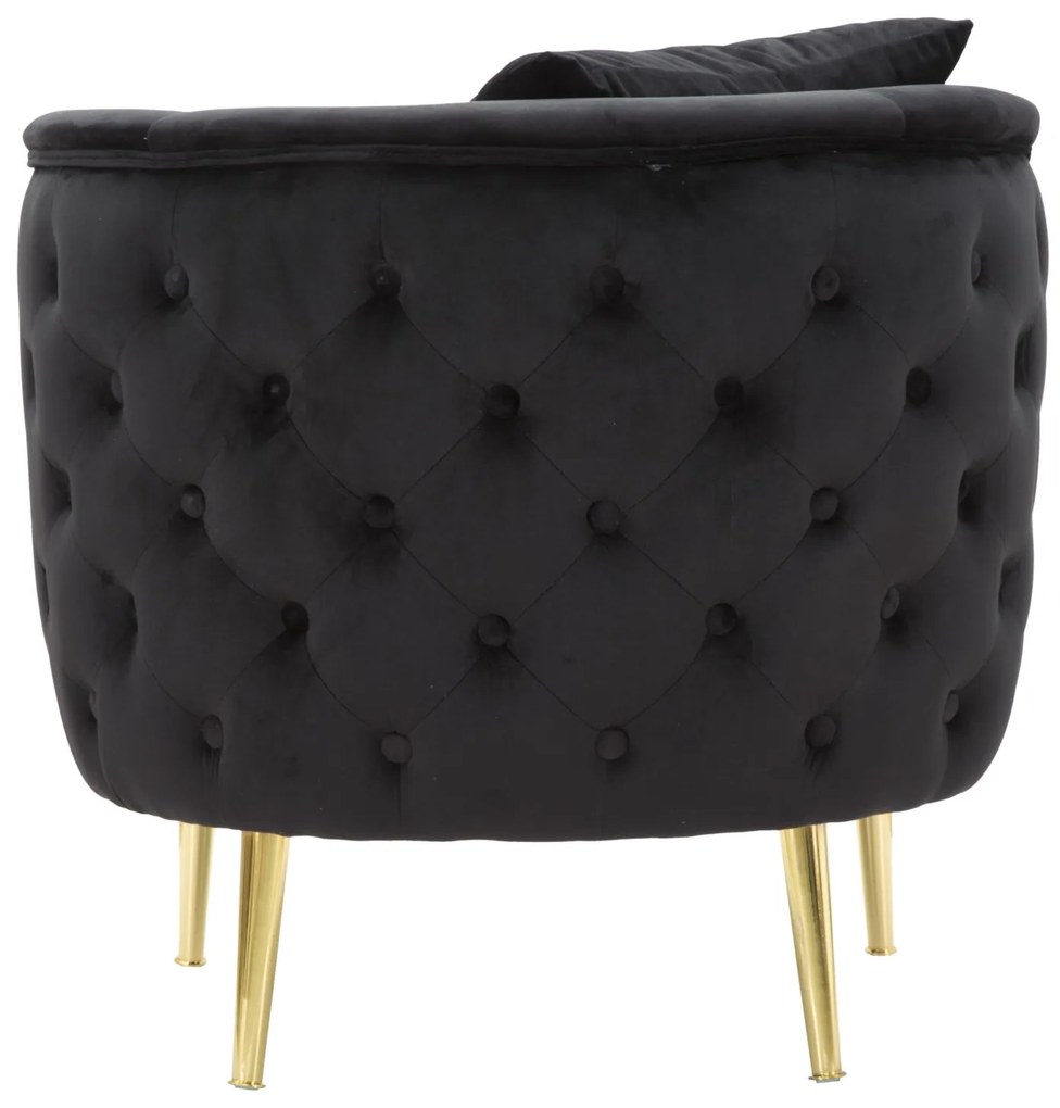 POLTONA BUCAREST 76x74x71 CM PRETO