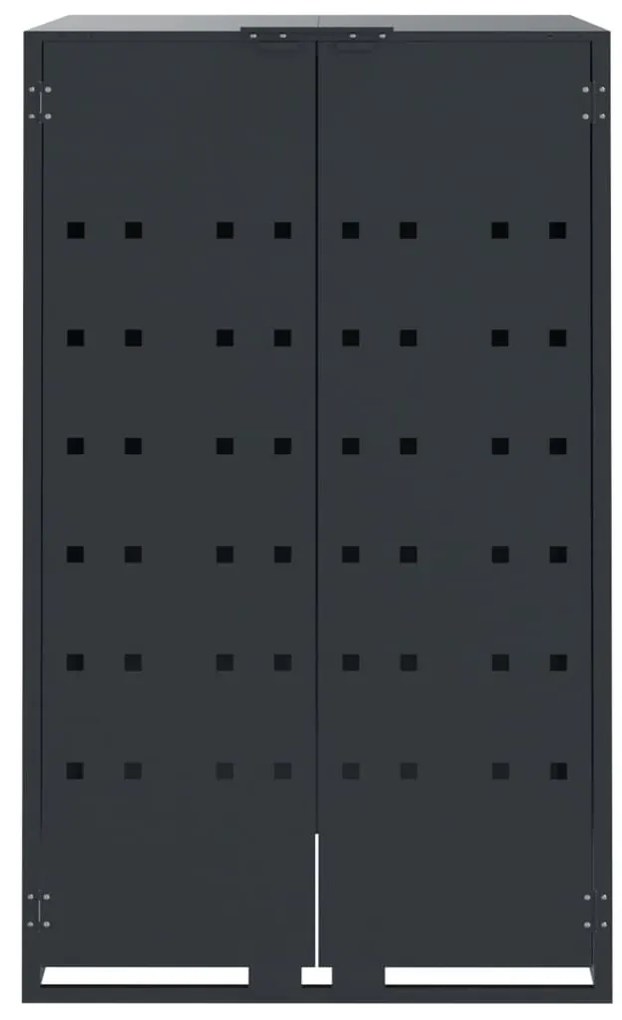 Abrigo para 5 caixotes do lixo 345x79x117 cm aço antracite