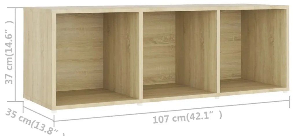 Móveis de TV 4 pcs 107x35x37 cm contraplacado carvalho sonoma