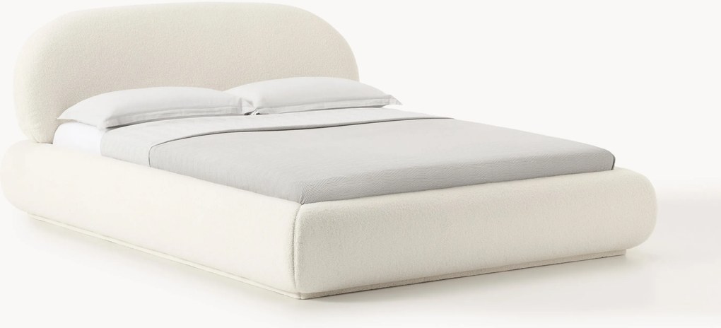 Cama estofada em teddy Alba